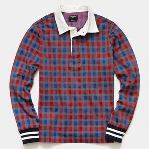 PLAID RUGBY POLO IN BLUE